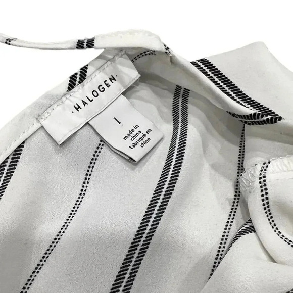 Halogen White Striped Blouse 1X - Picture 3 of 3